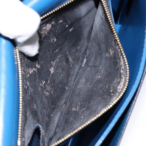 LOUIS VUITTON Epi Bicolor Free Run Shoulder Bag Black Blue - Picture 12 of 15